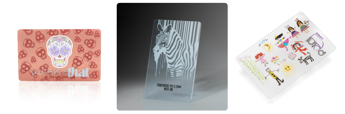 carte pvc transparente rouge pour identification